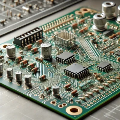 pcb با قطعات